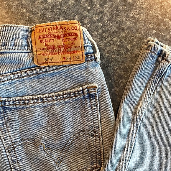 Levis Strauss Other - Vintage Levi's Light Wash 505 Straight Jeans - Light Blue